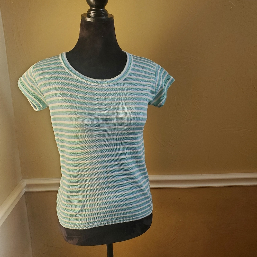 Striped blue top